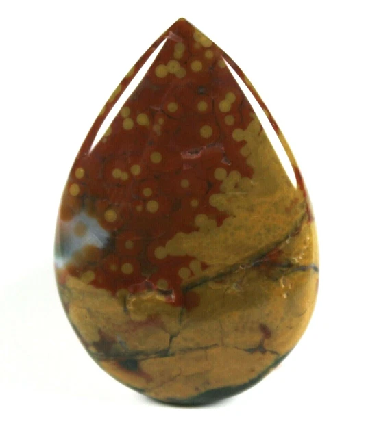 Madagascar Ocean Jasper 25x35mm Teardrop Focal / Pendant Bead (190)