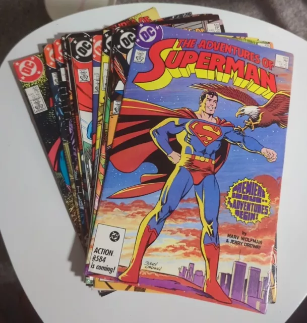 Adventures of Superman 424-435  Premiere issues post Crisis full Wolfman Ordway!