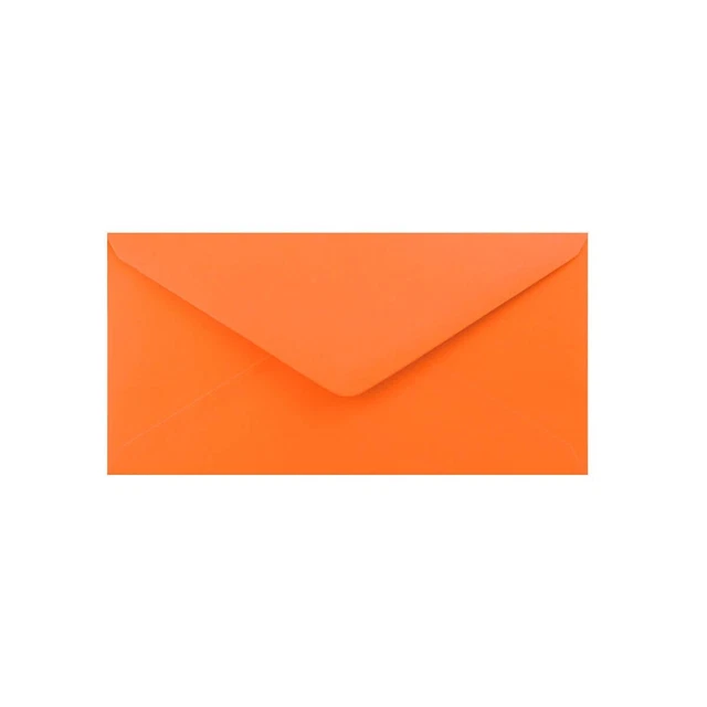 110 x 220 Orange DL Sobre | Goma | 120gsm V-Flap Naranja Sobre