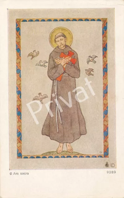 Devozionale Immagine Sacra Holy Card 18JHD Francesco Di Assisi Colorato