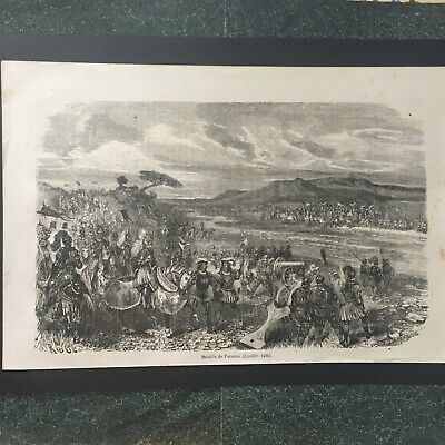 Espagne Bataille de Llorens 6 juillet 1645 Gravure XIXe 