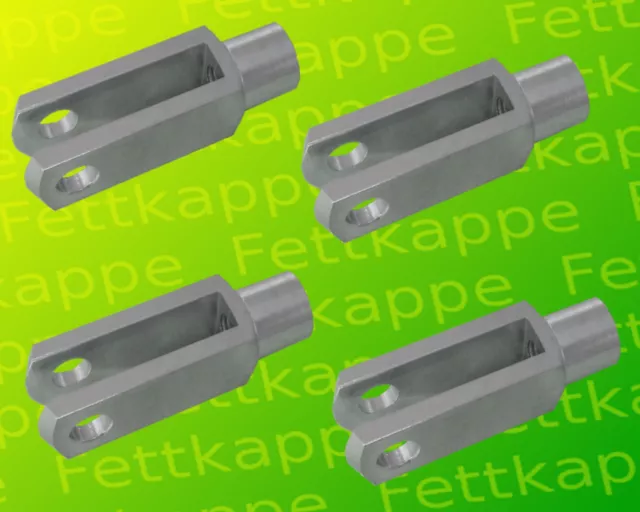 4 x Gabelkopf 10x40 - DIN71752 - M10 - verzinkt - Gabelgelenk