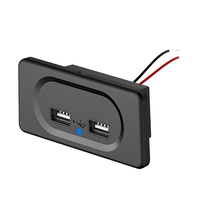 4.8A Dual-USB Car Socket 12V 24V for Motorcycle Auto Truck ATV Boat RV Bus  Z2Z4