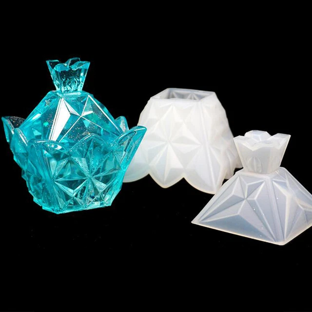 Pastilla de silicona para joyería pendientes caja de almacenamiento molde hágalo usted mismo resina herramienta artesanal de fundición