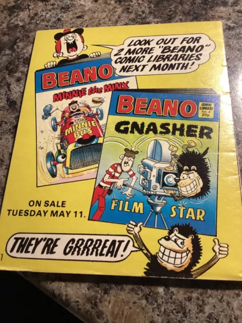 25 Very Rare The First 3 Beano Comic Libraries  No 1,2,&3. Very Good Condition. 3