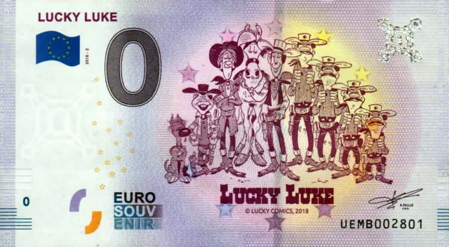 Null Euro Schein - 0 Euro Souvenir - Frankreich - Lucky Luke 2018-2