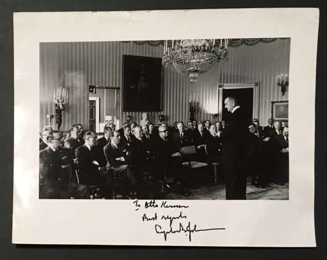 LYNDON JOHNSON signed 11x14 White House Photo U.S. PRESIDENT PSA/DNA