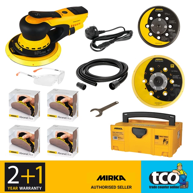 MIRKA DEROS 5650CV 230V Orbital Sander With 125/150mm Pad Hose 200