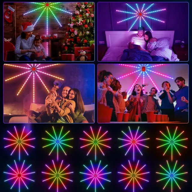 LED Firework Strip Light Dream Color RGB Smart Music Sync APP&Remote Control 2
