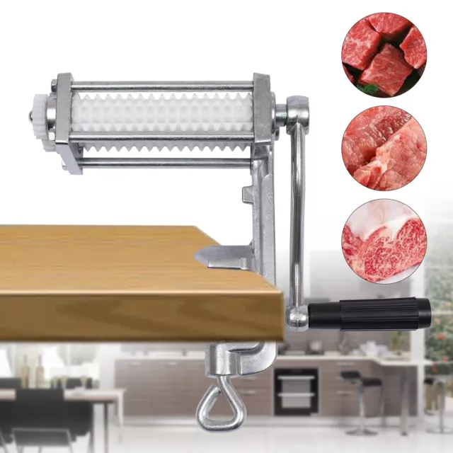 Meat Tenderizer Cuber Steak Machine Hand Crank Flatten butchers Tool Kitchen New