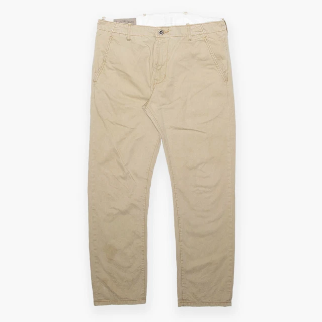 Pantaloni da uomo LEVI'S beige regolari tessuti dritti cotone W33 L30