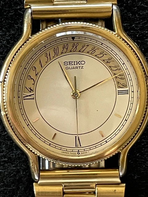 OROLOGIO DA POLSO Da Uomo Vintage Seiko 5 Automatico Placcato Oro Day - Foto 11