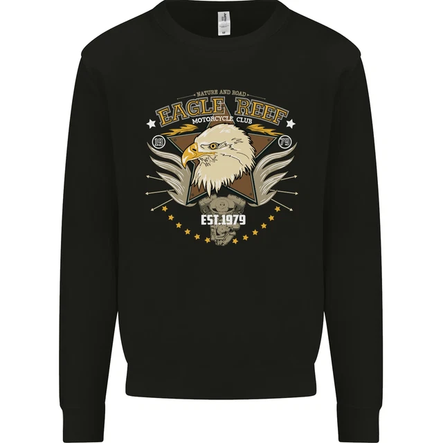 Eagle Reef Motorcycle Motorbike Biker Kids Sweatshirt Jumper
