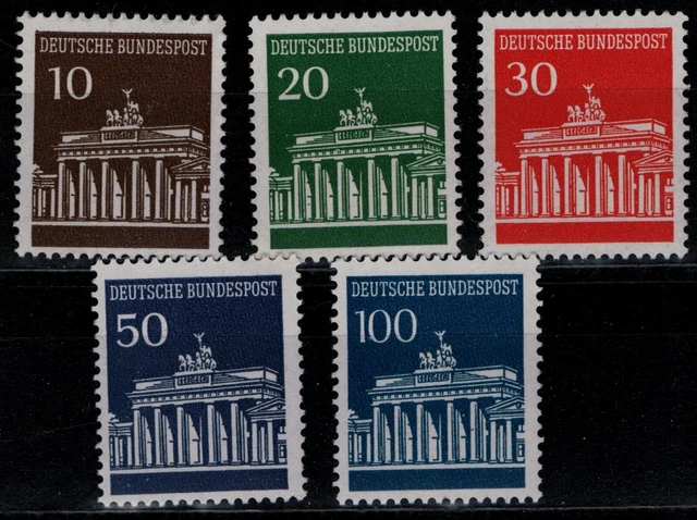 BRD Brandenburger Tor Mi. - Nr. 506 - 510 postfrisch mit matte Gummierung