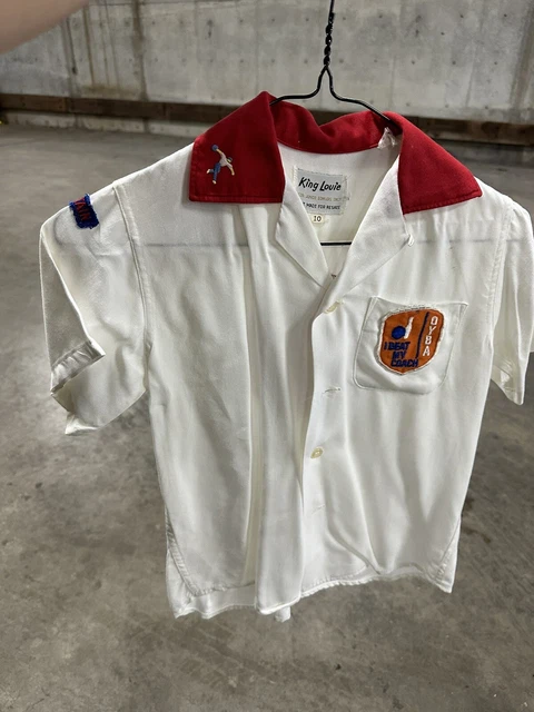 Vintage King Louie Kids Bowling Shirt Oklahoma Patches Coca Cola Size 10