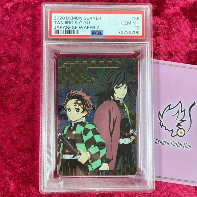 PSA 10 2020 Tanjiro Giyu Demon Slayer: Kimetsu No Yaiba Japanese Wafer Cards 2