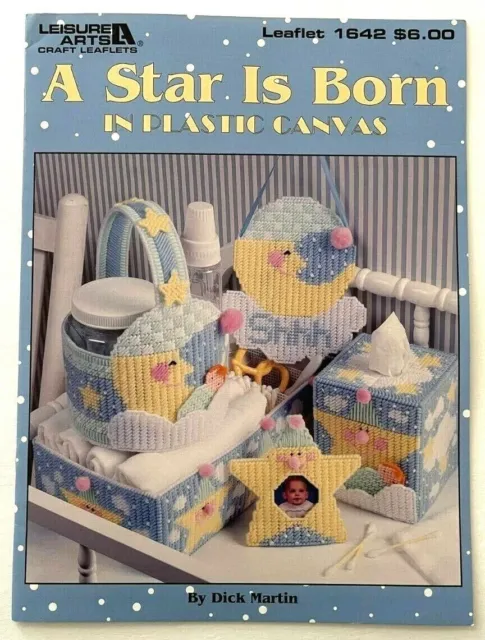 LeisureArts A Star Is Born 1642 1996 libro de patrones de lona de plástico 10 diseños 8632