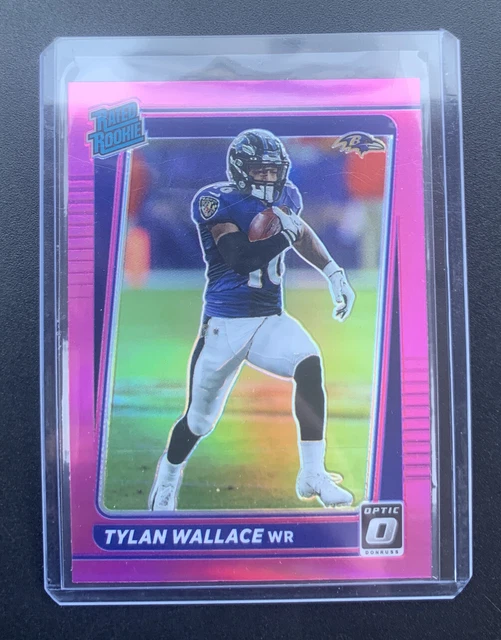 Tylan Wallace Pink Prizm Rated Rookie 2021 Panini Donruss Optic Football #226