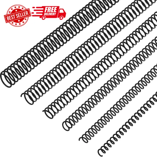 120 Pack Plastic Spiral Binding Coils Binding kit Spirals Multi Size Spiral B...