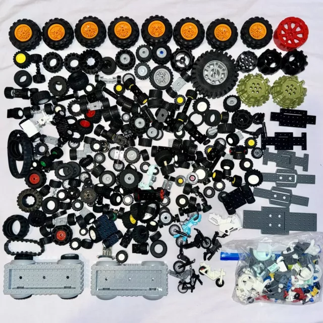 LEGO Wheels 1.5kg Bundle Tyres Rims Treads Vehicle Base Mudguards Joblot