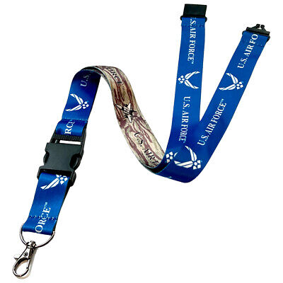 Air Force Lanyard w/ ID Badge & Key Clip - Detachable, Reversible Double Sided