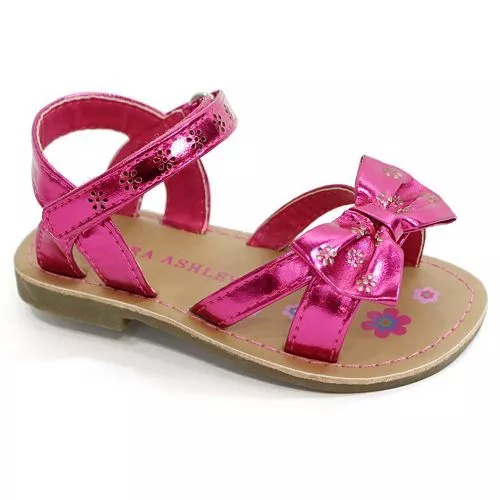 NEW Girl Toddler *5* LAURA ASHLEY 12-18 months Pink Flower Sandals Shoes