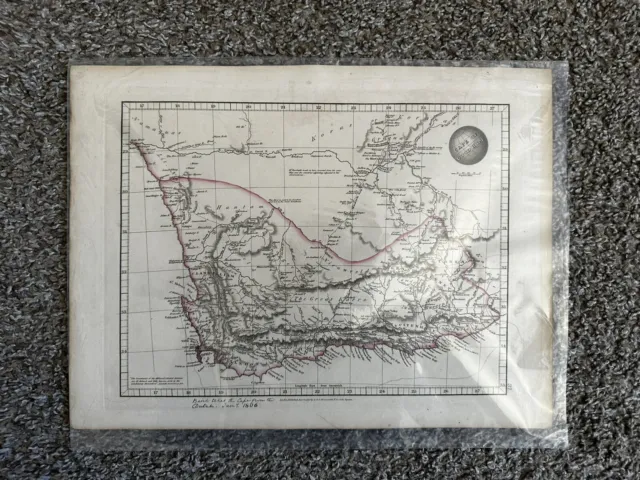 Cape Of Good Hope 1825 Original Map