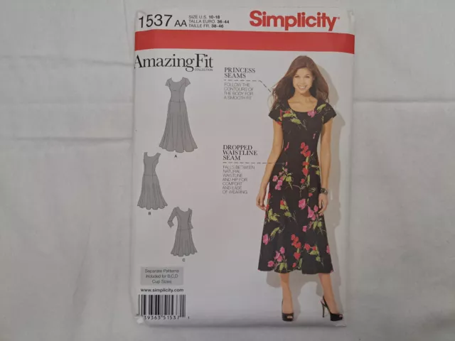 Simplicity Pattern - Misses'/Women Dress In Three Lengths (10-18) #1537 - Uncut