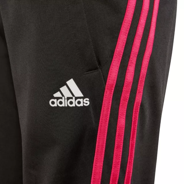 Adidas tuta da ginnastica per ragazze fondo 3 righe giacca con cerniera intera pantaloni tuta 10