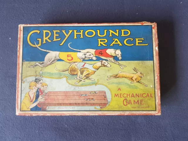 Spiel antik  Windhundrennen  ,  Creyhound Race