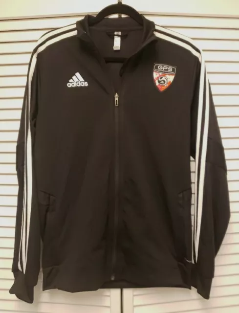 Adidas Climalite GPS Global Premier Soccer Black Zip Jacket Men's Size M - EUC