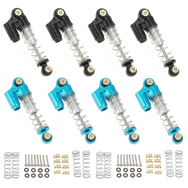 4PCS Aluminum Alloy Double Tube Shock Absorber for 1/24 Axial SCX24 90081 RC Car