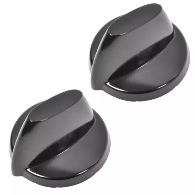 WHIRLPOOL Genuine Oven Cooker Hob Gas Control Knob Switch Black Knobs x 2