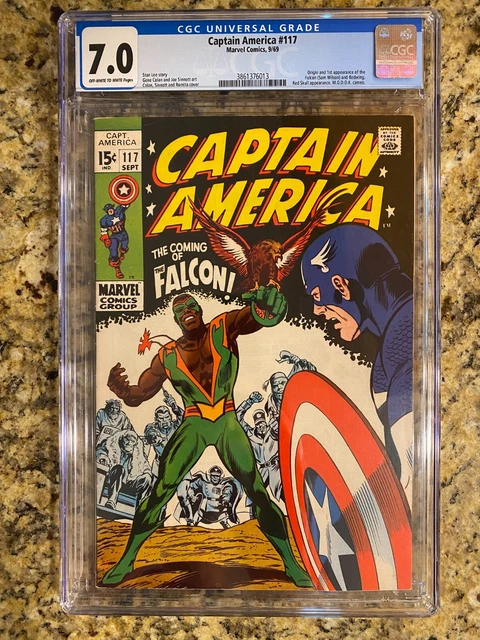 Captain America #117 Cgc 7.0 Fn/Vf / 1St Falcon & Redwing / Marvel Comic