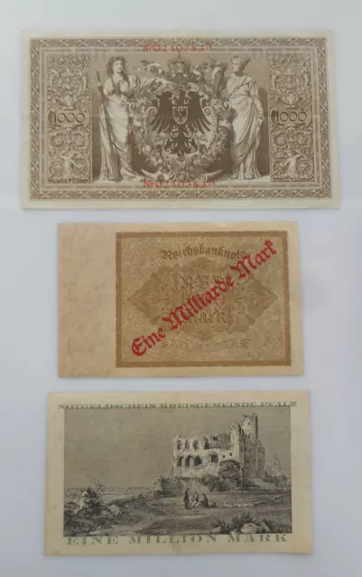 Reichsbanknoten - Notgeldscheine - Darlehnskassenscheine -- Konvolut 3