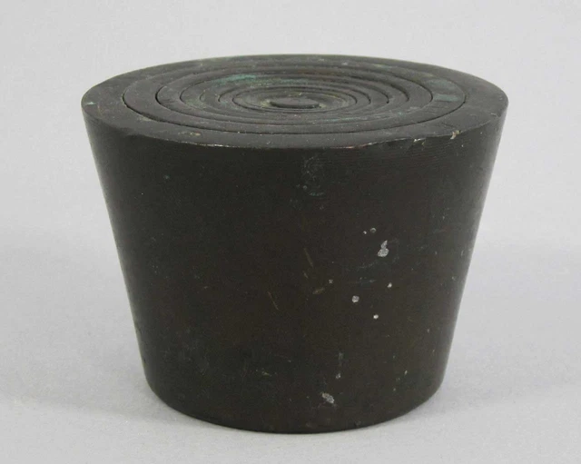 FINE ANTIQUE COMPLETE SET NURENBURG BRONZE CUP WEIGHTS 32oz TROY scales chemist 6