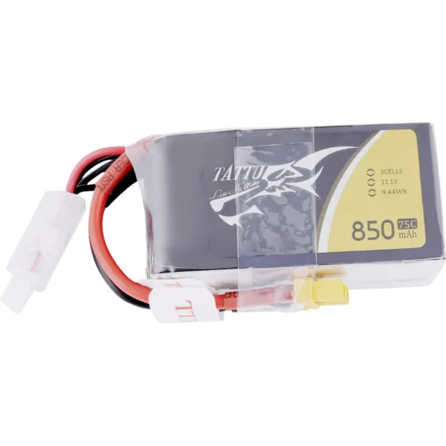 Tattu Modellbau-Akkupack (LiPo) 11.1 V 850 mAh Zellen-Zahl: 3 75 C Softcase XT30