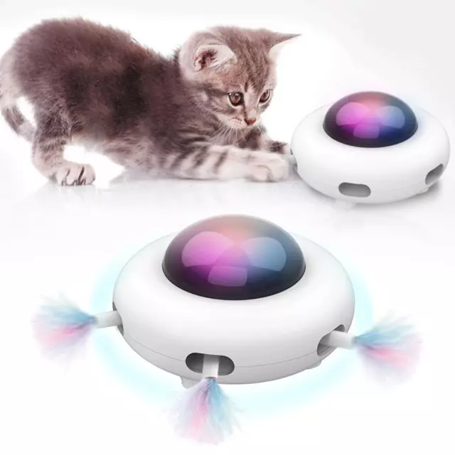 Electric Cat Toy Cat Toy Flying Saucer Automatic Running Feather Stick New V4 ▲з