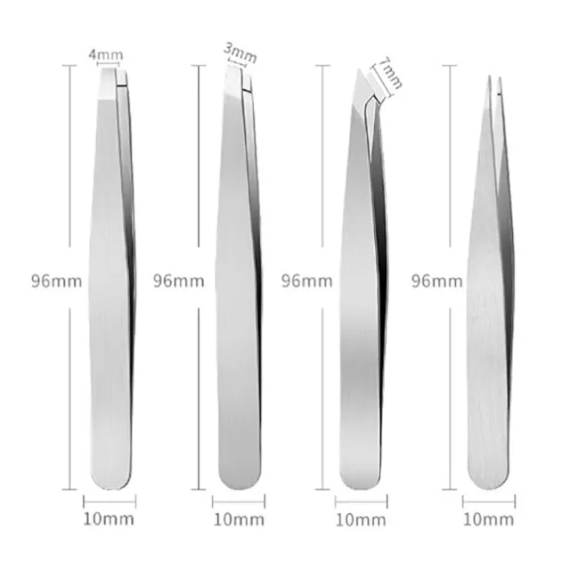 Stainless Steel Eyebrow Lashes False Eyelash Extension Tools Nails Tweez-tz 3