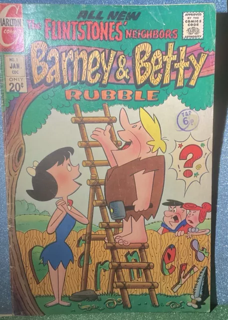 RARE THE FLINTSTONES BARNEY & BETTY RUBBLE VOL 1 No.1 JAN.1973 CHARLTON PRESS