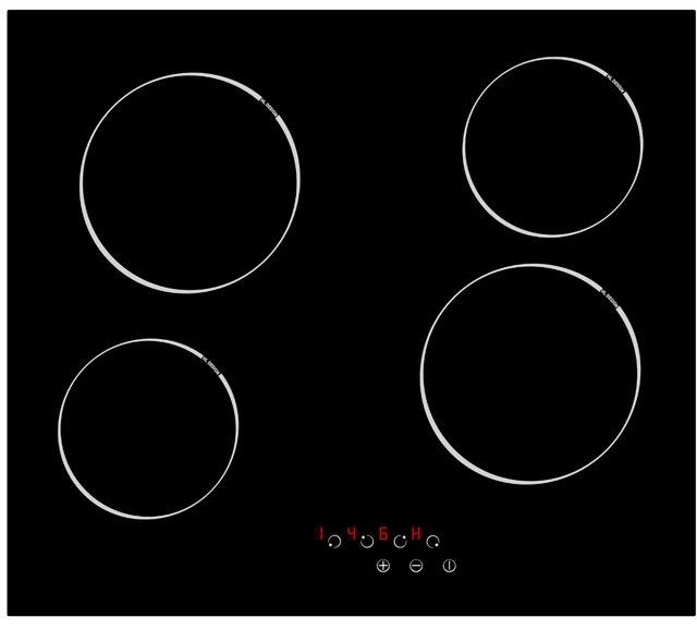 Edesa 60cm Ceramic Hob Touch Control Electric Built-in Worktop 4 Zone