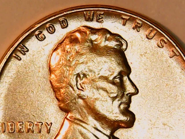 1957 D American Cent Uncirculated Red Lincoln Wheat Penny Denver Mint
