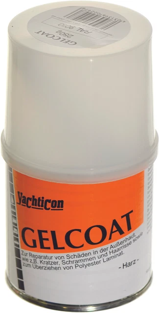 Yachticon Gelcoat Truelle 250 G Pur Ral 9010 Styrène Libre Kit de Réparation