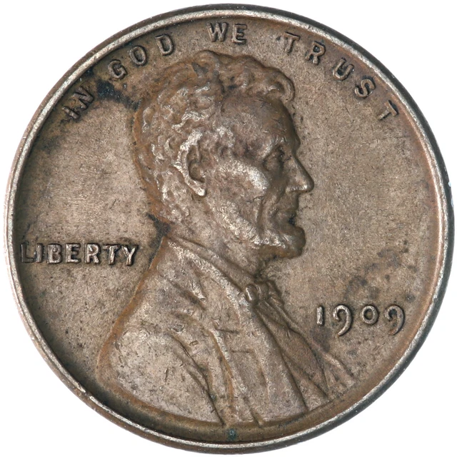 1909 (P) VDB Lincoln Wheat Cent Extra Fine Penny XF See Pics Z676