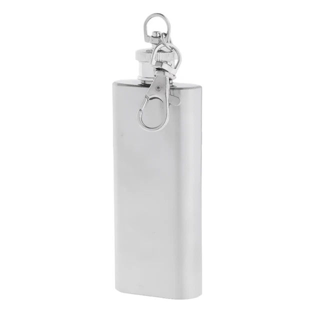 Flacon à Alcool Portable En Titane - Capacité 260 Ml - Couleur Argenté - Neuf - Pour Pique-nique, Randonnée