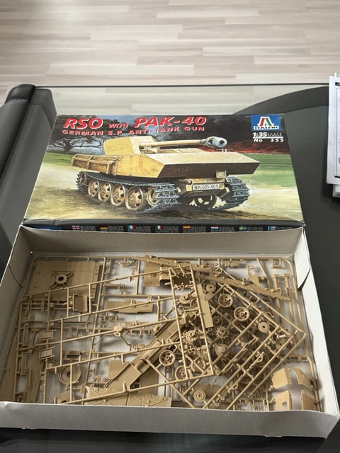 Maquette ITALERI 1/35 – RSO With PAK-40, Véhicule Militaire, Ref 355, Neuve