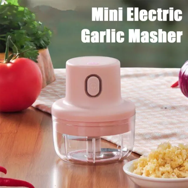 100/250ml Elektrischer Mini Lebensmittel Knoblauch Häcksler Mascher Wireless Gemüse D1Y9