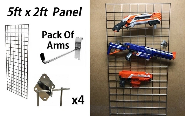 FOR NERF GUN Hanging Wall Display 5FT Childrens Bedroom Storage