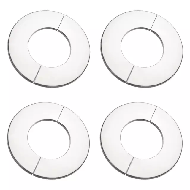4Pcs Wall Split Flange Stainless Steel Round Escutcheon Plate for 50mm Dia Pipe