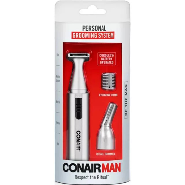 New Conair MAN Personal Grooming System Trimmer - Cordless -  Battery Operated